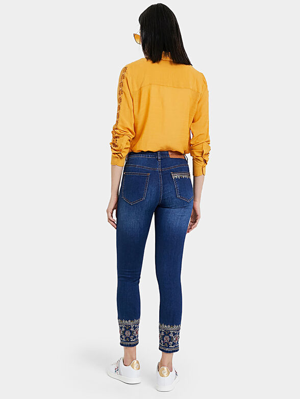 Embroidered slim jeans - 5