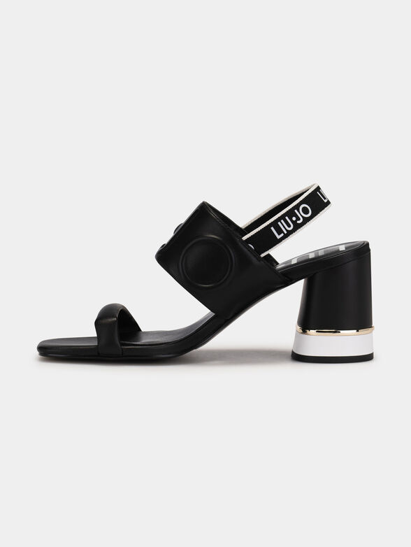 NICE 07 black heeled sandals with logo detail - 4
