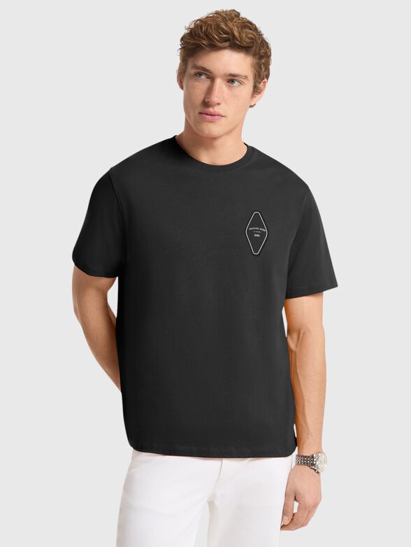 Black T-shirt with a statement back - 1