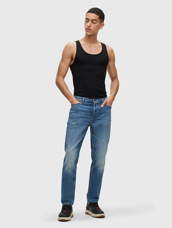 Blue jeans with distressed effect - 4