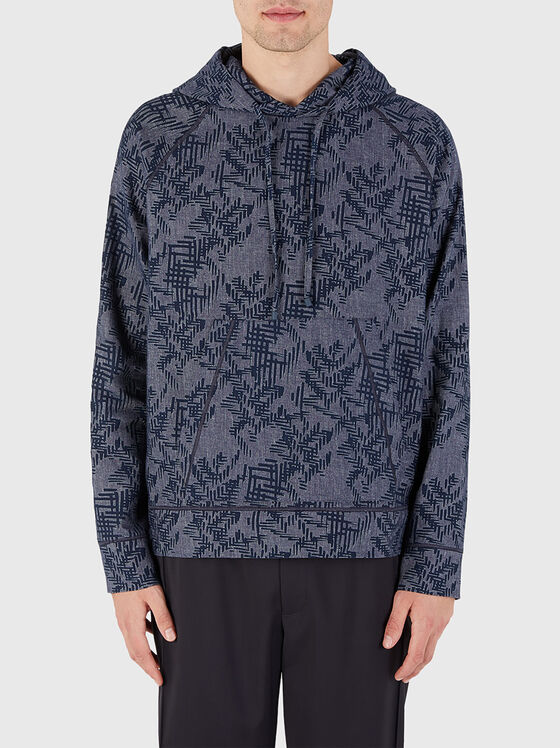 Суитшърт с качулка от памук - 1