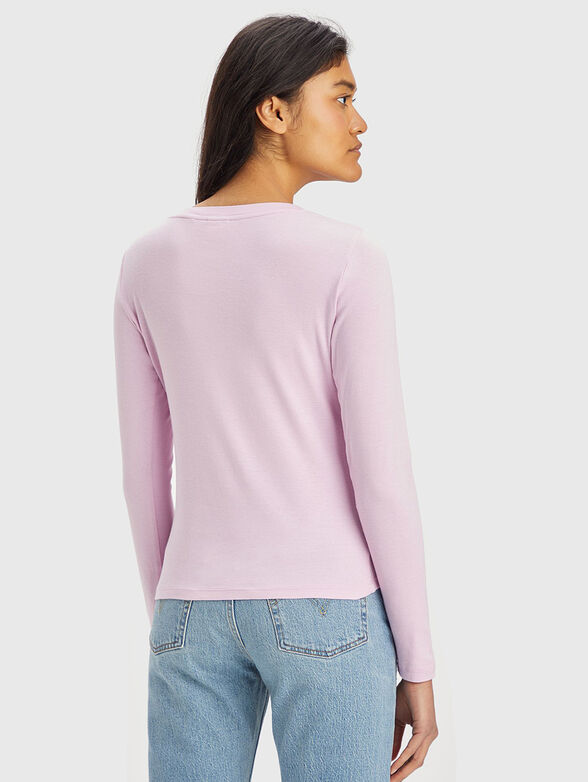 Pink blouse with logo detail - 2