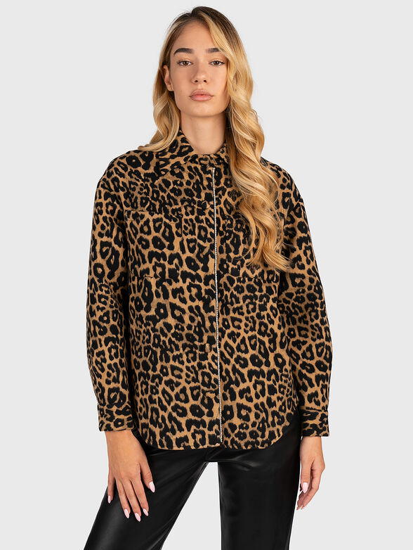 Cotton blend overshirt jacket - 1