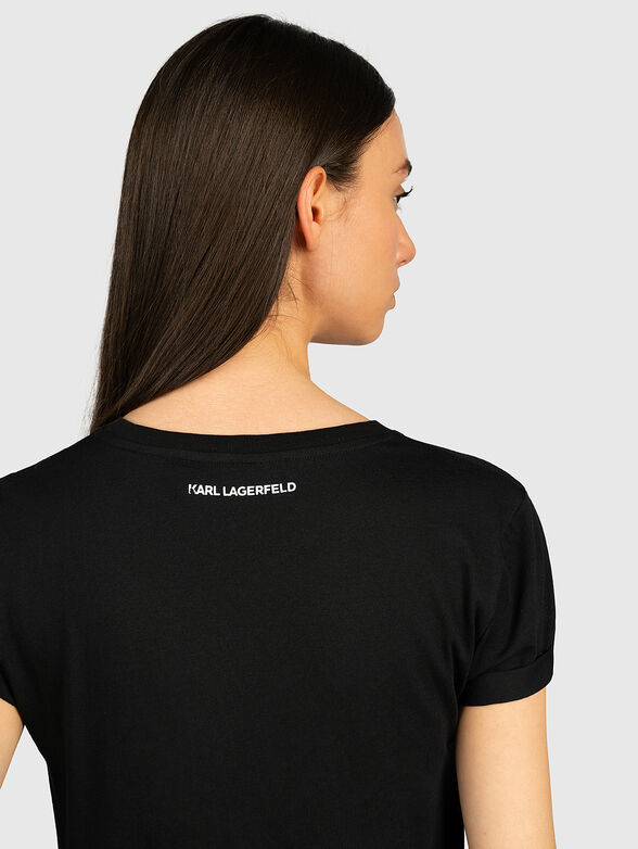 K/IKONIK Black cotton T-shirt  - 5