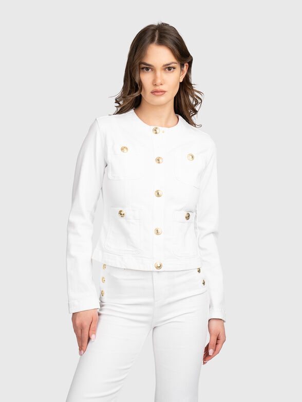 Denim jacket with gold buttons - 1