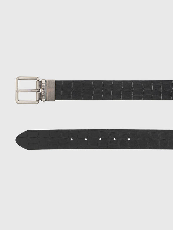 Black leather belt - 2