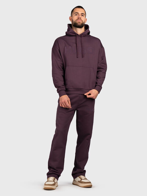 Cotton sports trousers with logo - 4