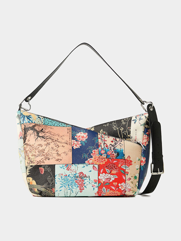 Crossed shoulder bag with floral print - 1