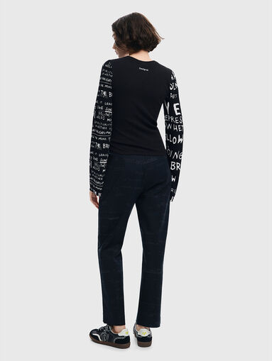 Blouse with accent sleeves - 3