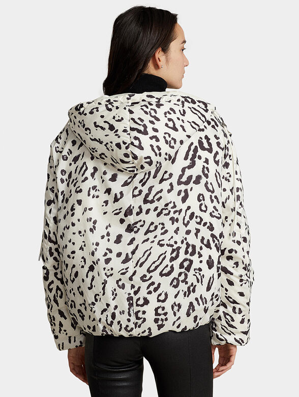 Animal print jacket with removable hood  - 2