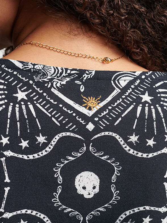 VINTAGE crop blouse with print - 6