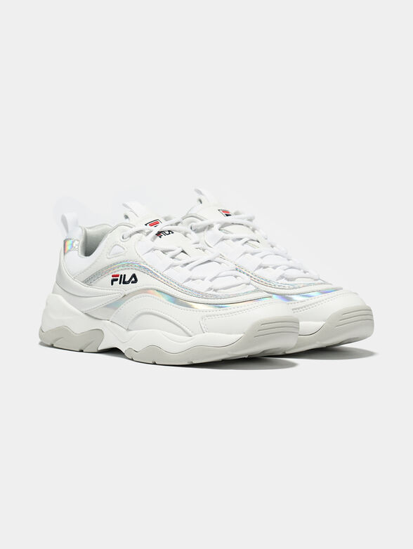 RAY M White sneakers with rose gold accents - 2