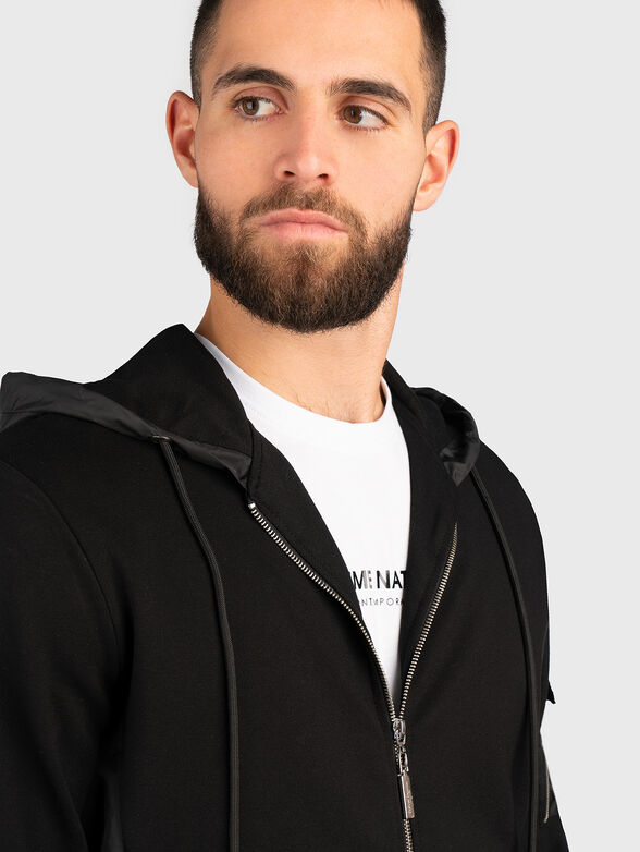 Black sweatshirt in viscose blend - 6