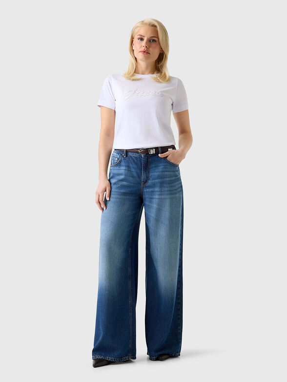 Cotton T-shirt with a round neckline - 2