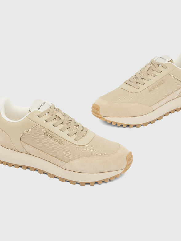 Suede sneakers with logo detail - 4