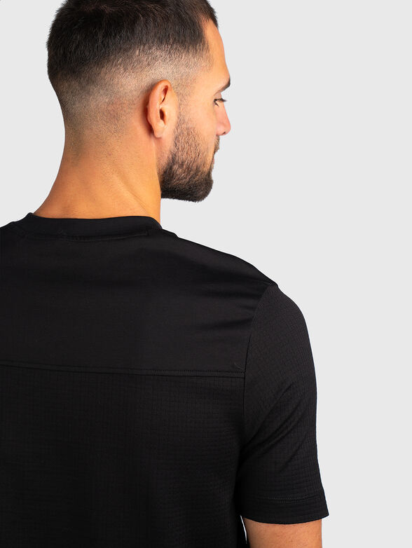 Cotton T-shirt with embossed texture - 5