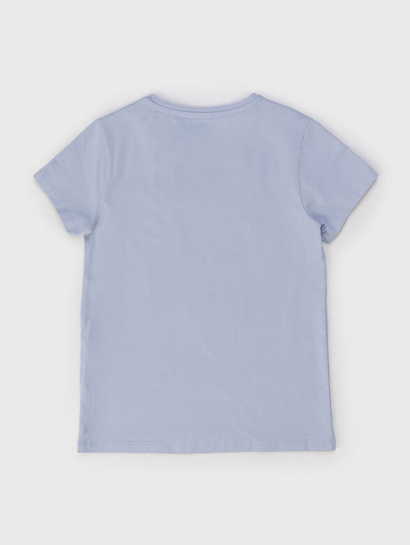 Blue T-shirt with print - 2