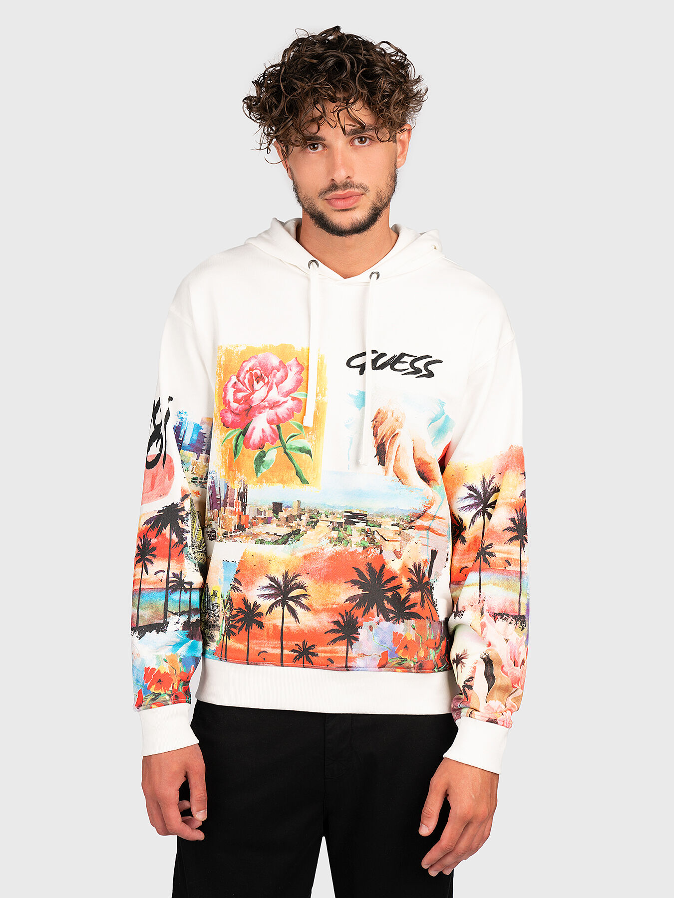 Guess multicolor hoodie clearance