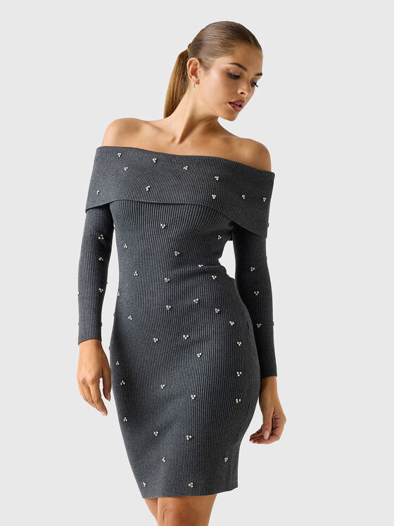 Мини рокля ALISHA с кристали - 1