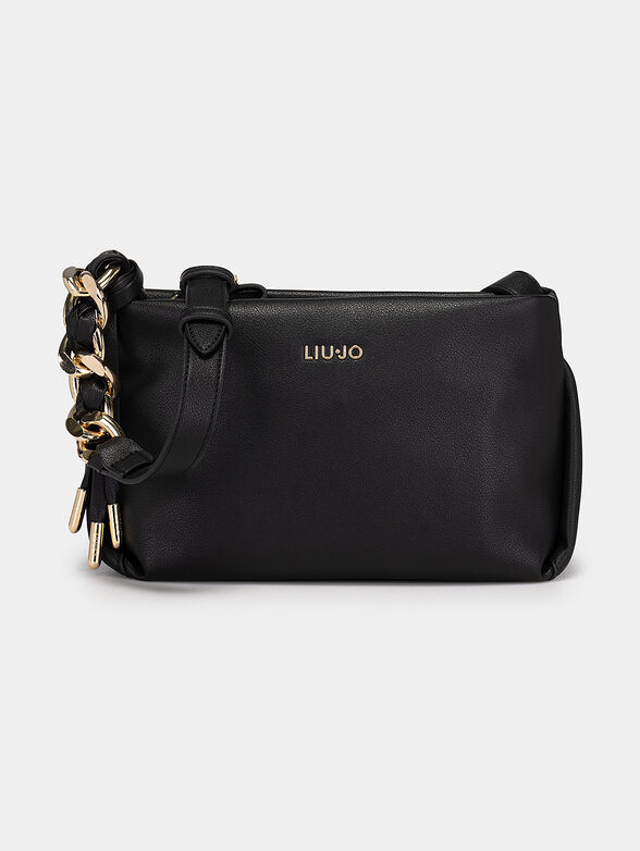 Crossbody bag with an accent chain on the strap - 1