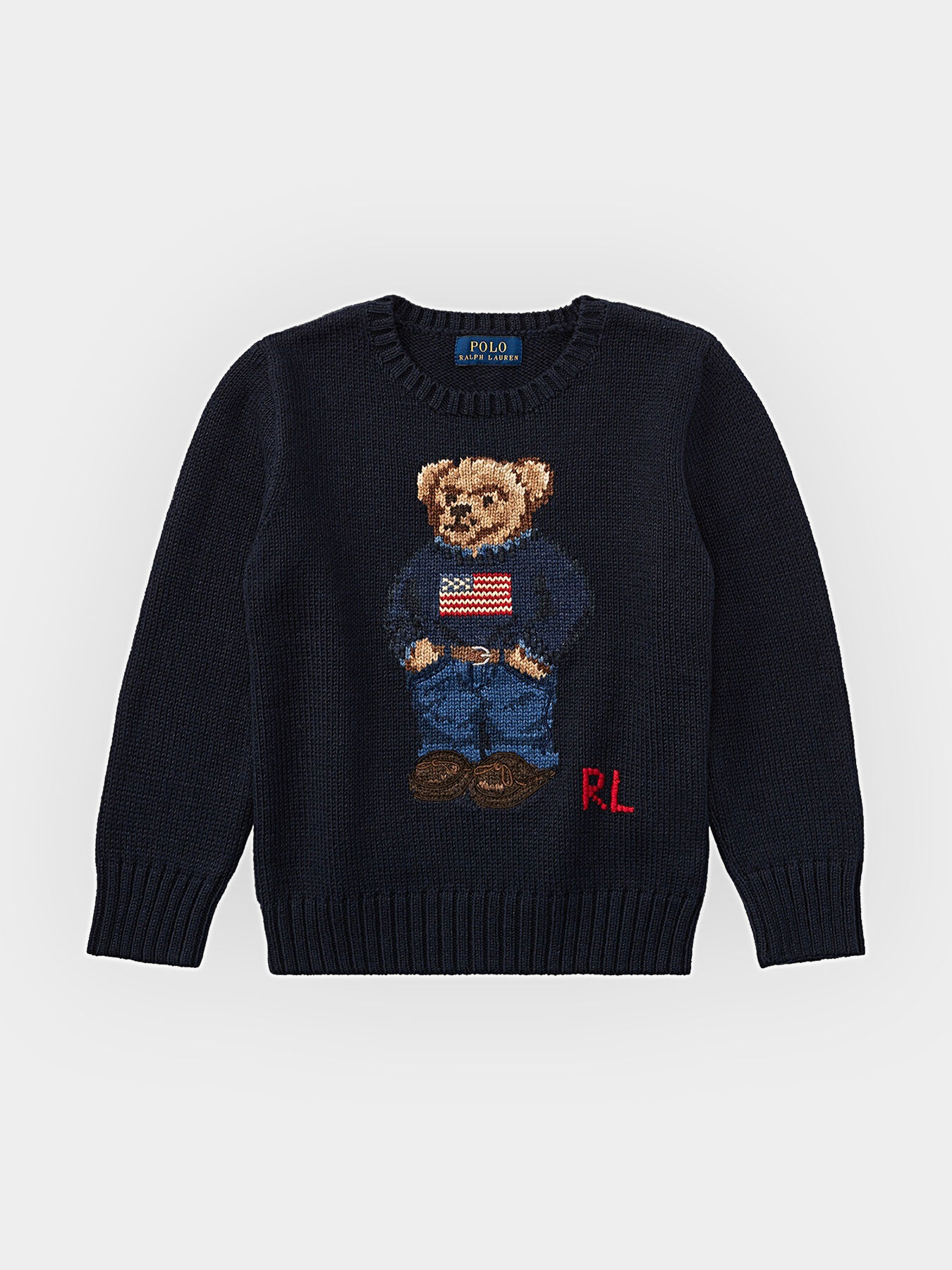 Пуловер с Polo Bear бродерия на марката POLO RALPH LAUREN
