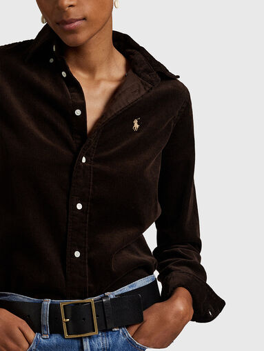 Long sleeved shirt with logo embroidery - 5