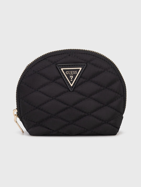 Black pouchbag with triangle logo - 1