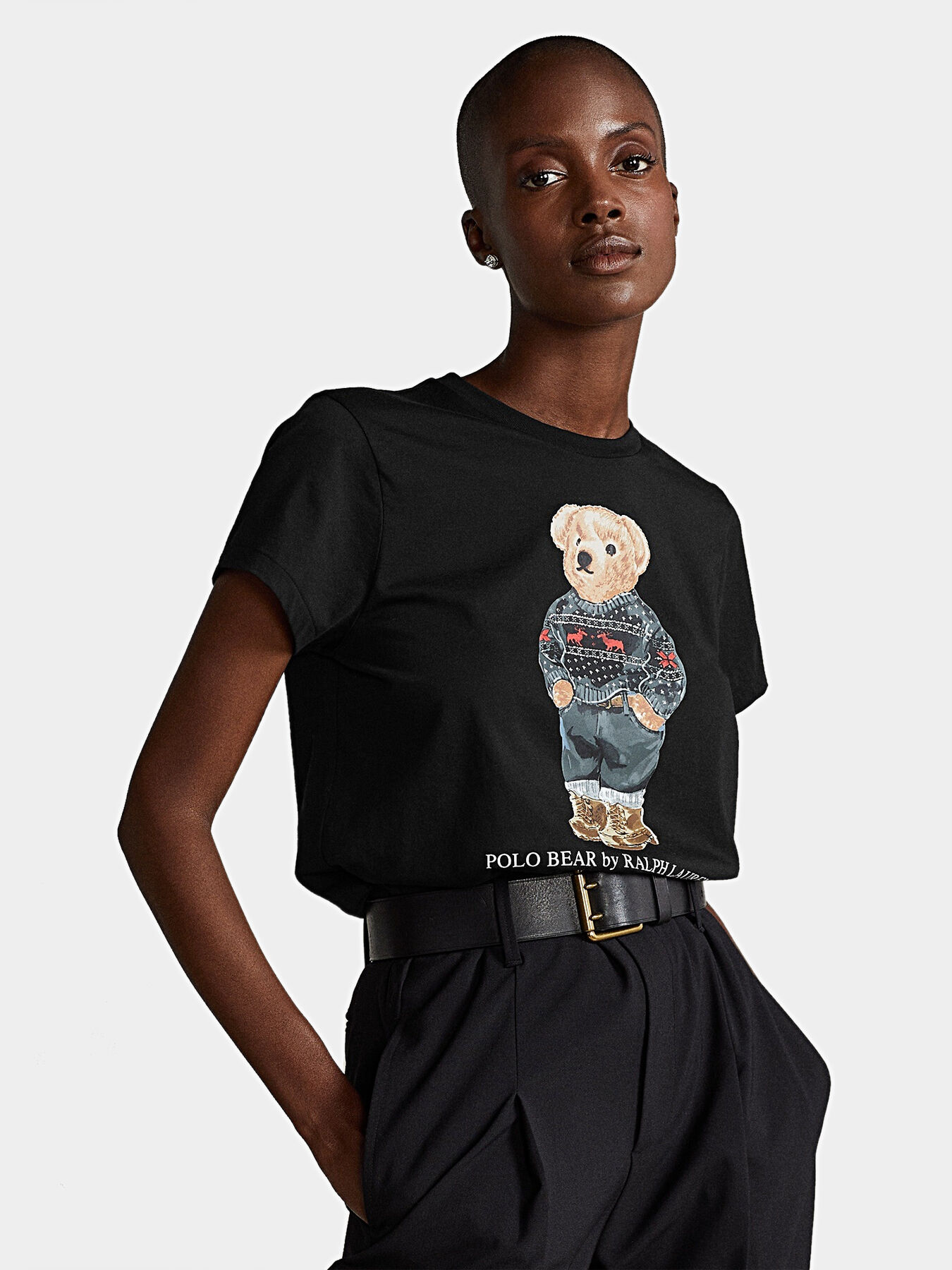 Black polo bear 2025 t shirt