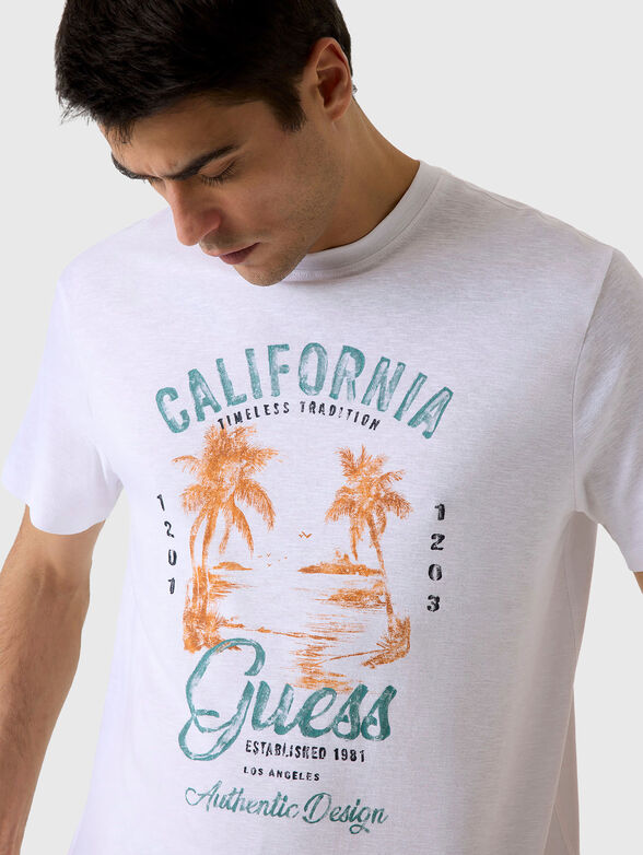 Cotton T-shirt with a print - 4