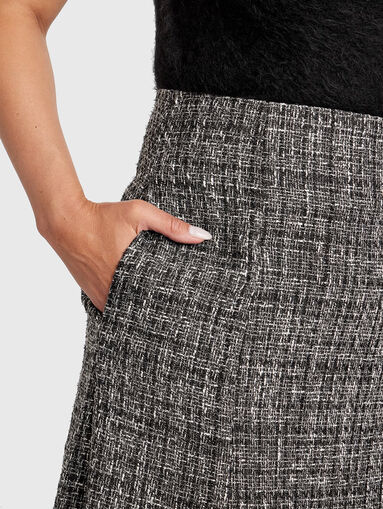 High waisted midi skirt with accent ties - 3