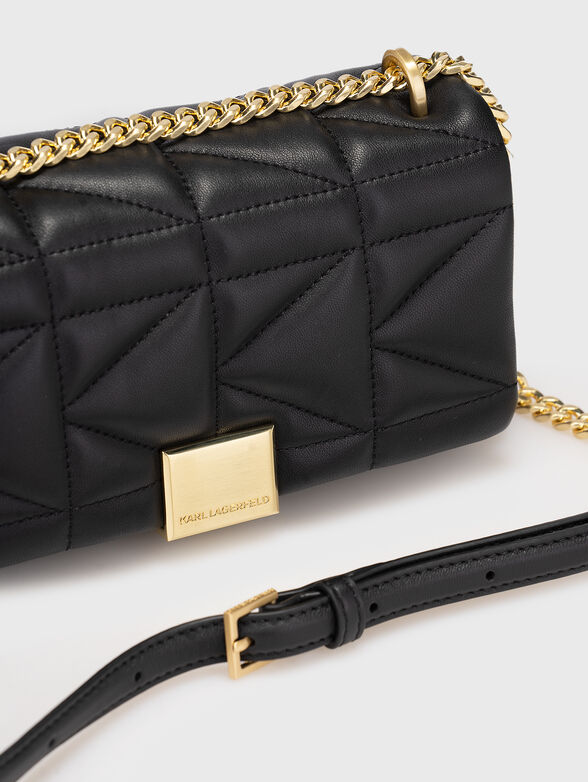 Crossbody bag with golden logo detail - 5