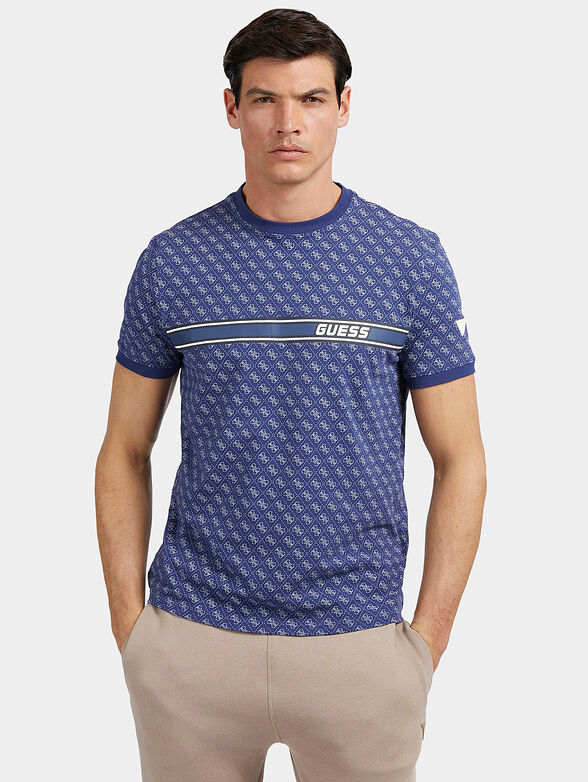 JAMEY beige T-shirt with monogram print  - 1