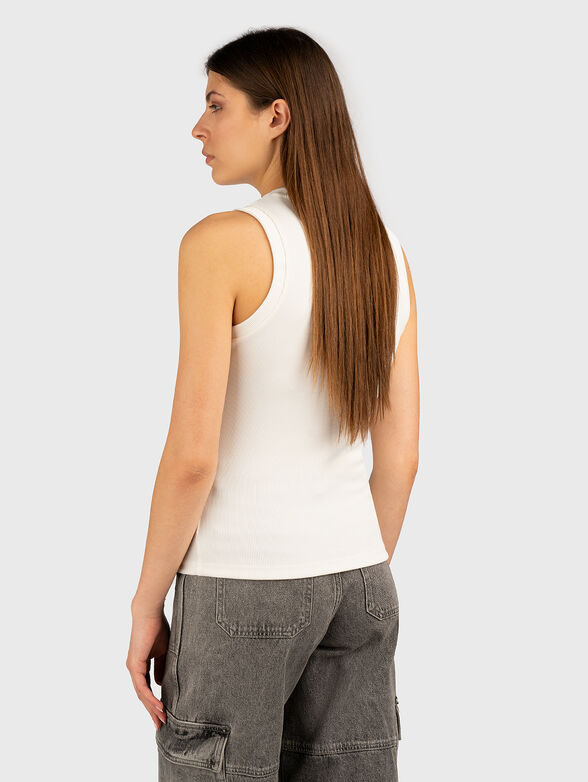 DELANIVE top with oval neckline and logo - 3