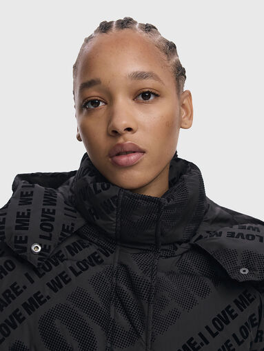 Padded jacket with removable hood - 4