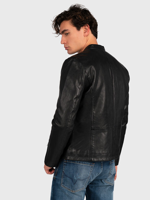 Black leather jacket - 3