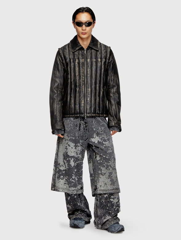 L-ALBERT quilted leather biker jacket - 2