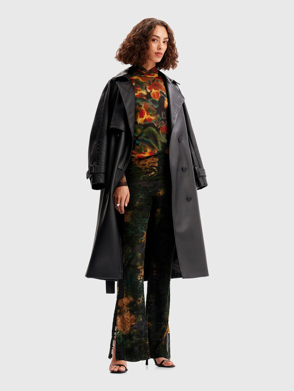 Blouse with low polo collar  - 2