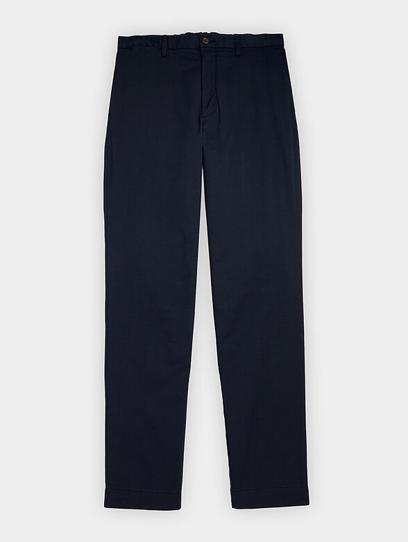 Cotton blend trousers in dark blue - 1