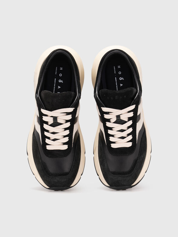 Suede and leather sports shoes - 6