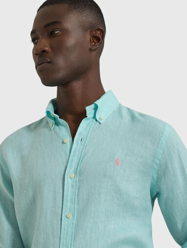 Long-sleeved linen shirt - 5