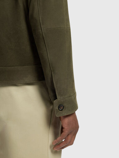 Green suede jacket - 5