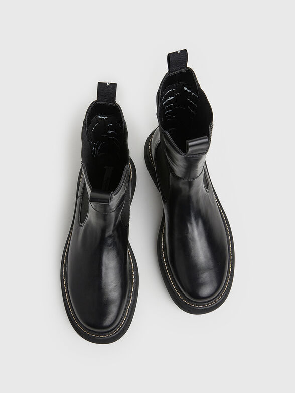 YOKO black boots with logo motif - 6
