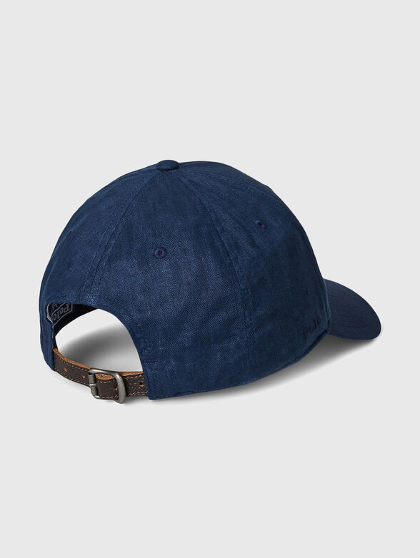 Linen cap with logo embroidery - 2