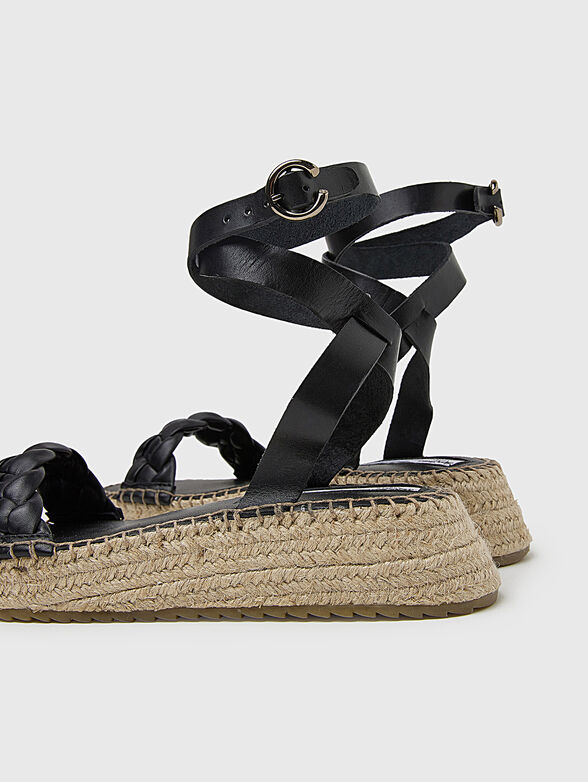 KATE BRAIDED sandals with leather details - 3