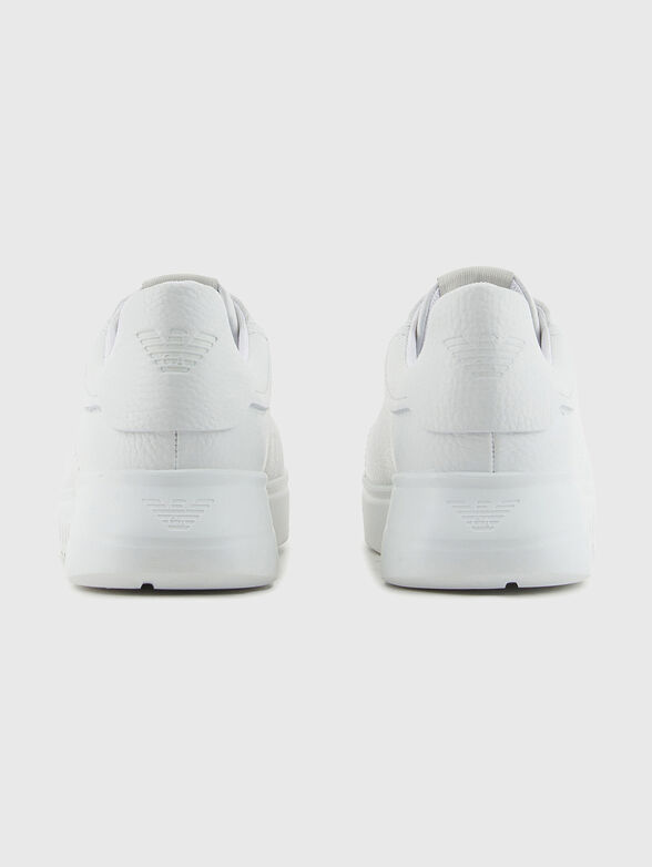 White leather sports shoes - 3