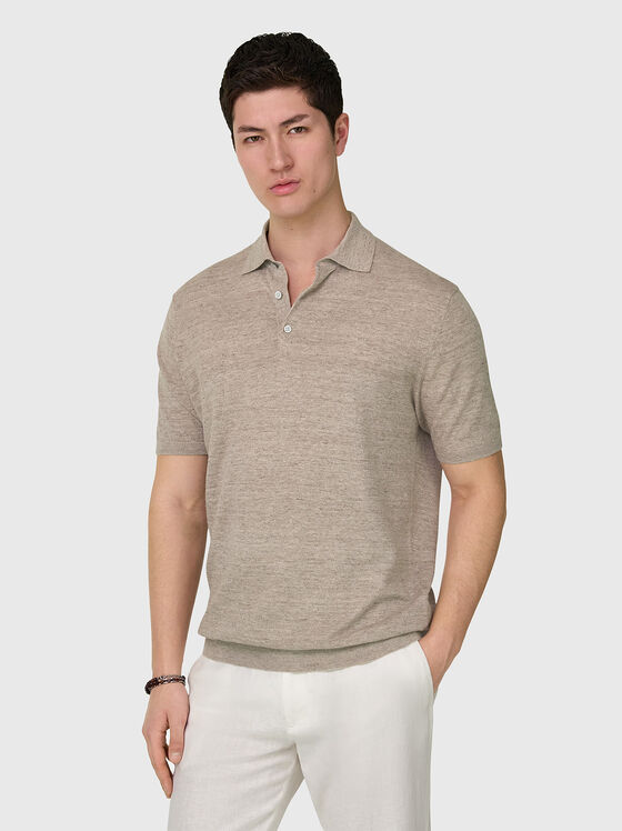 Polo shirt with a knit texture  - 1