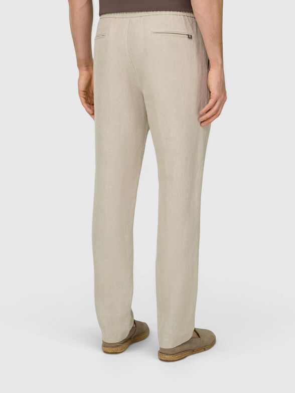 Linen pants with an elastic waistband - 2