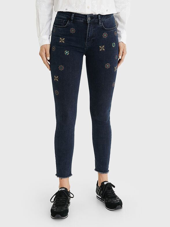 JULIETA Jeans with floral embroidery - 1
