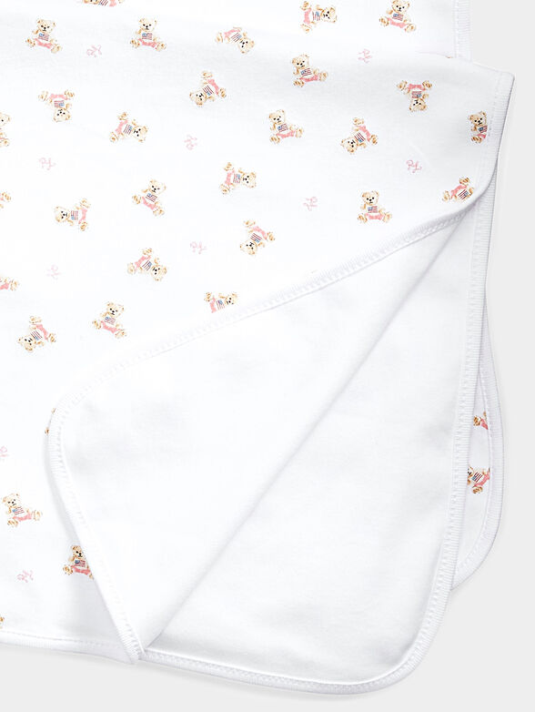 White blanket with Polo Bear logo print - 2