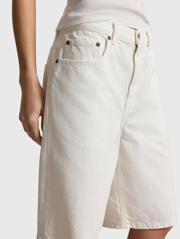 White denim shorts - 3